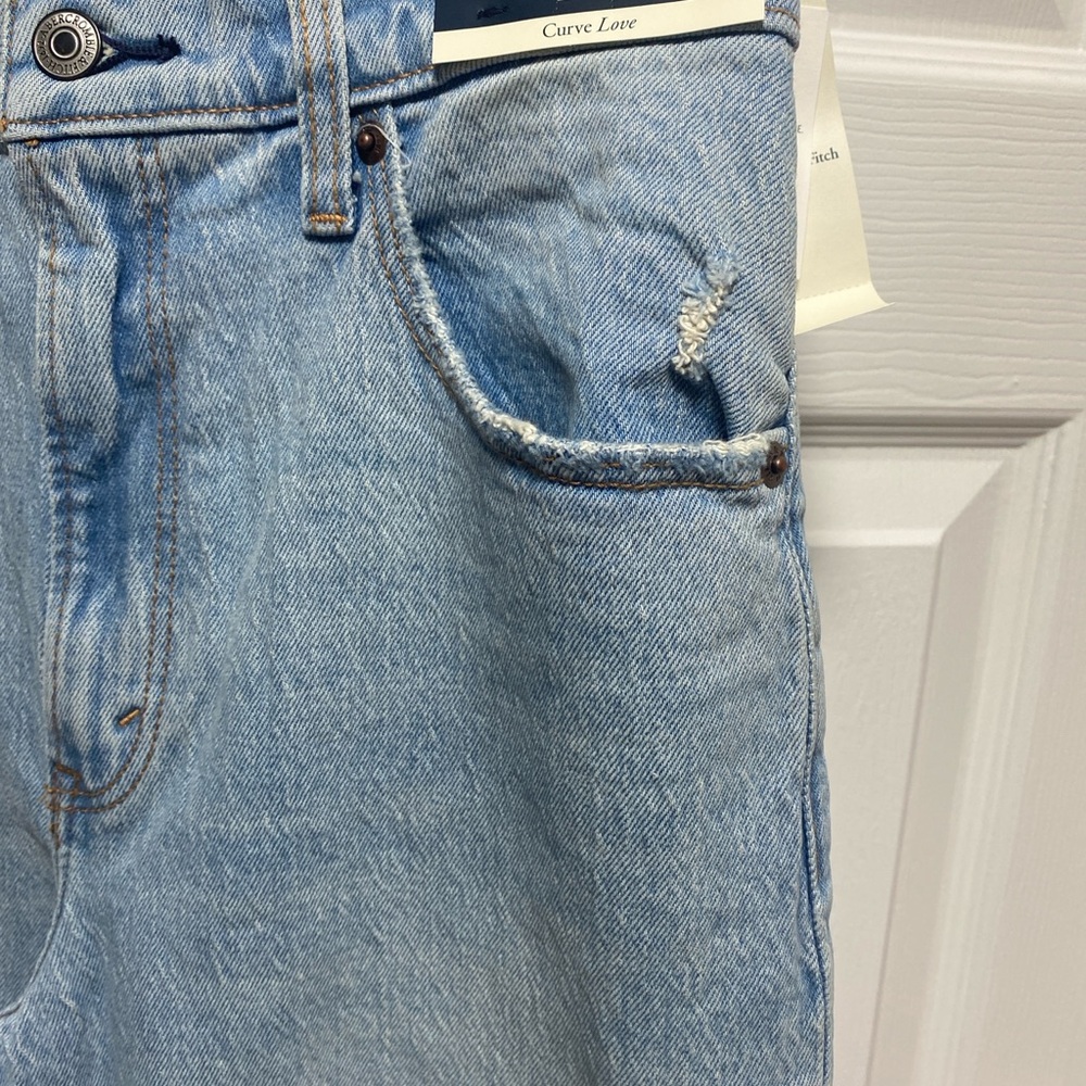 ABERCROMBIE & FITCH 90s super high-rise straight jeans. Size: 27 LONG - Picture 11 of 14